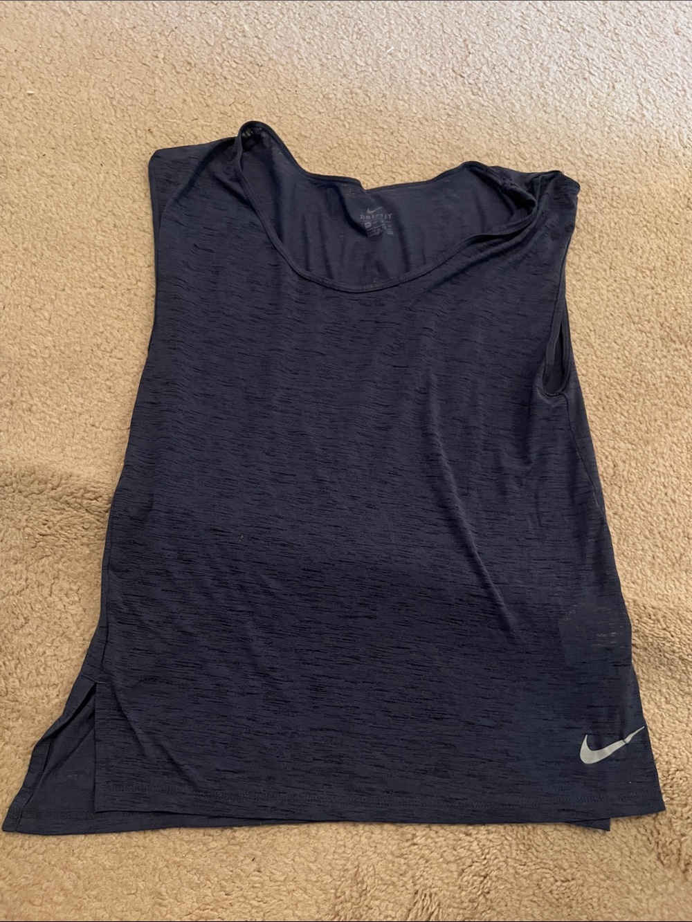 Nike Black Sleeveless Muscle Tank with Swoosh